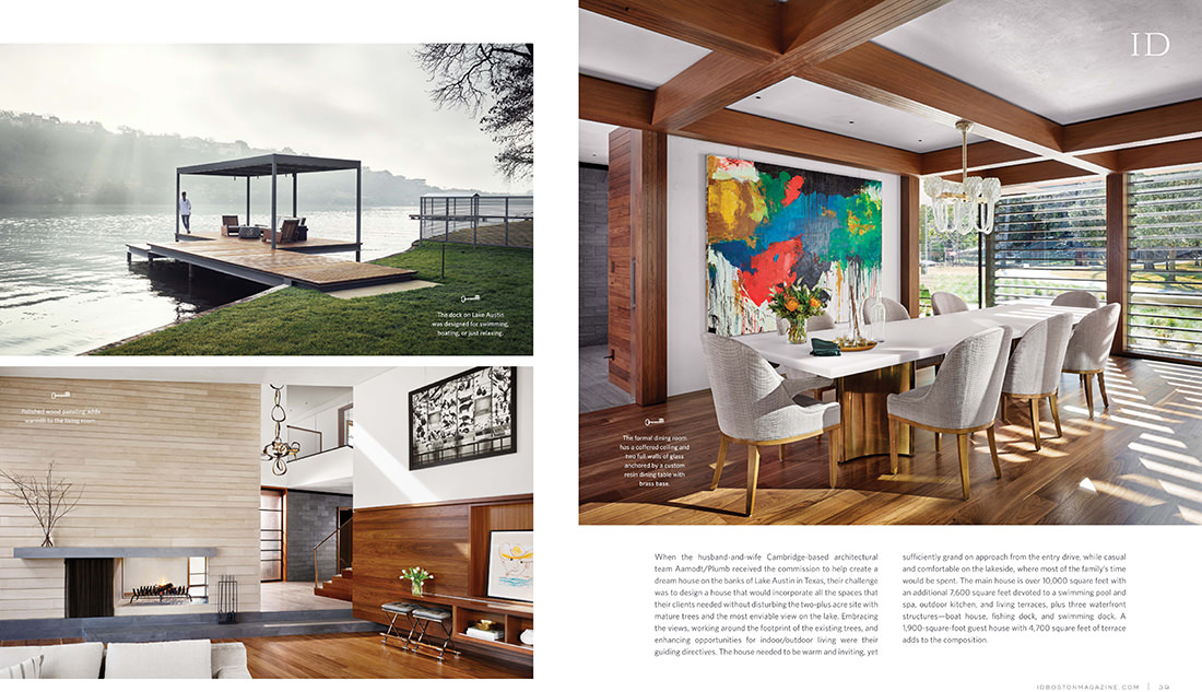 ID Boston Magazine: Lakeside Dream House in Austin