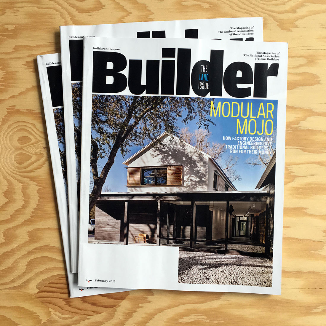 Modern Texas Prefab on Cover of Builder