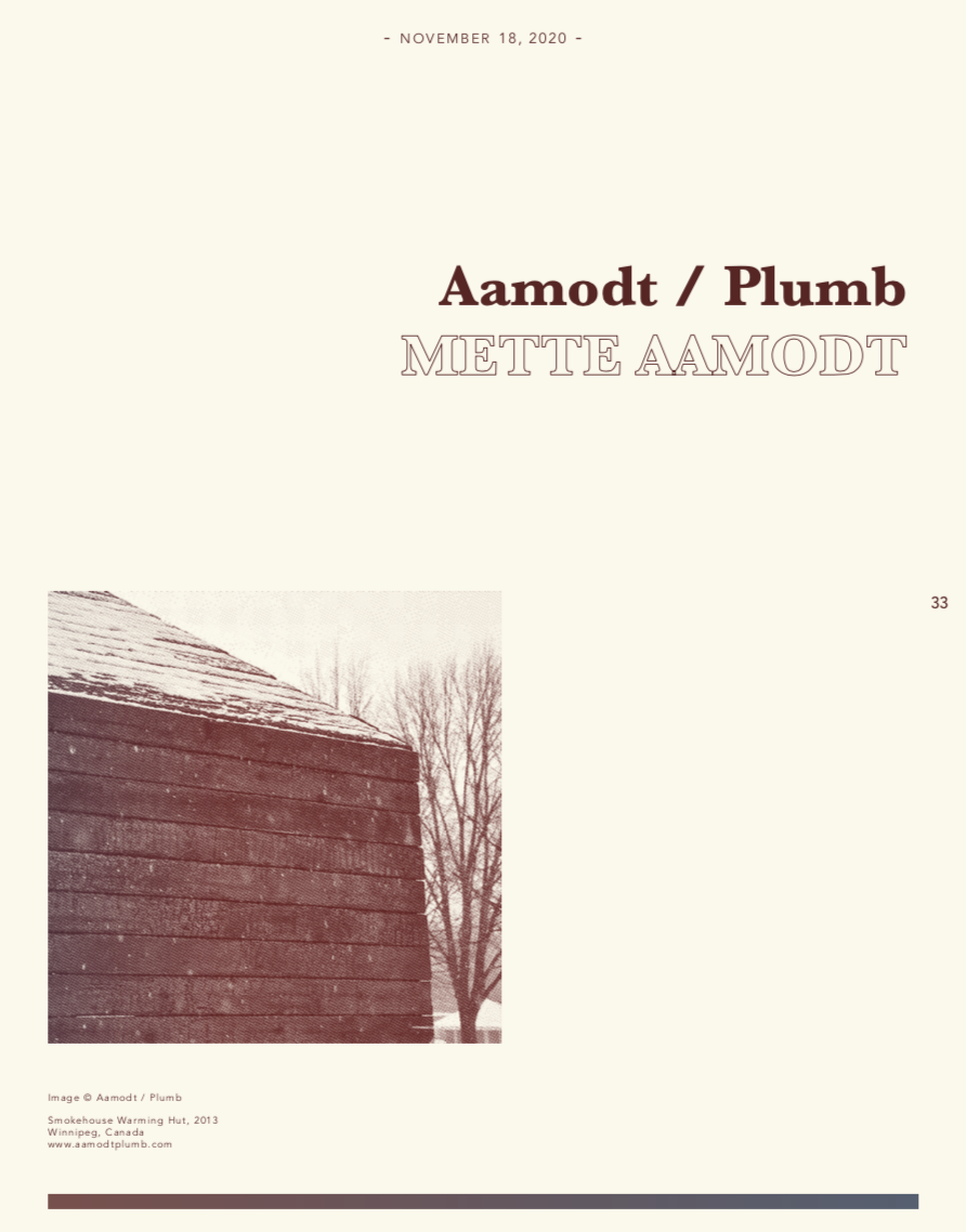 Searching for Slowness: Aamodt / Plumb In Conversation