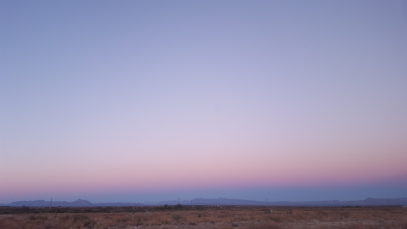 Earth’s Shadow at Twilight, Arizona. Photo by Tofan Rafati. 